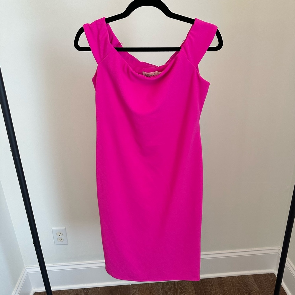 Eliza J Fuchsia Midi Dress